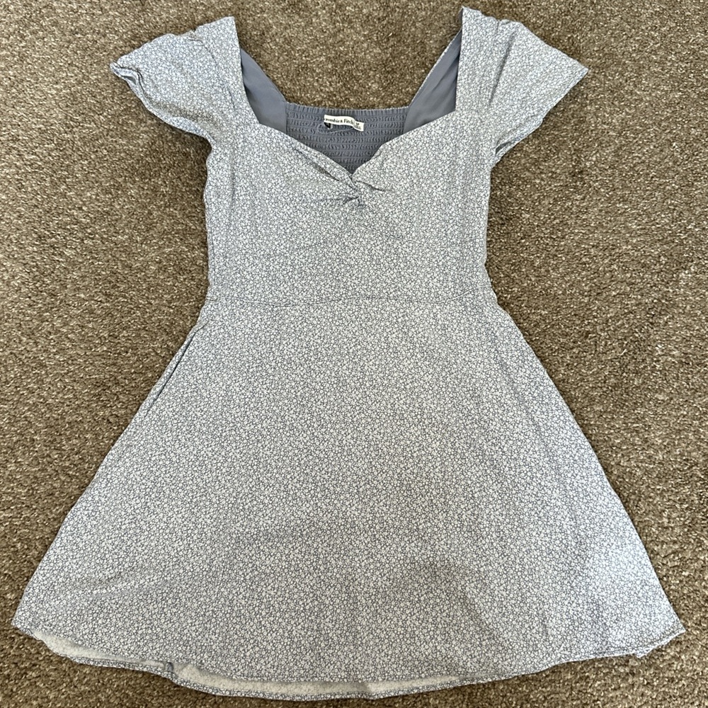 Light Blue Floral Fit & Flare Abercrombie Dress